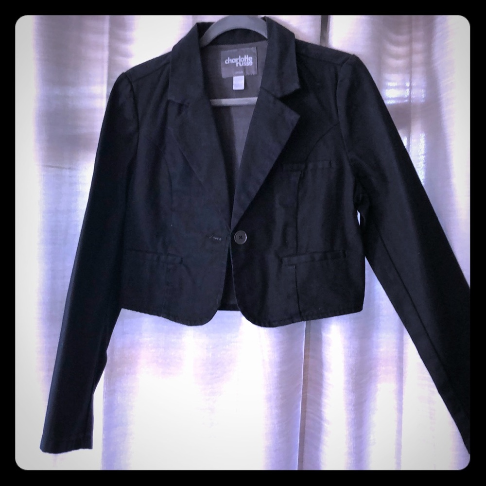 Charlotte Russe Cropped Black Jacket